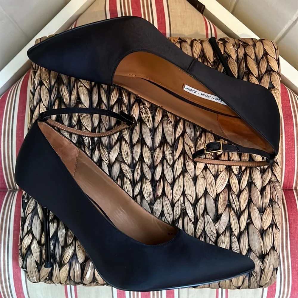 & Other Stories Satin Stiletto Heels in Black - Picture 15 of 15